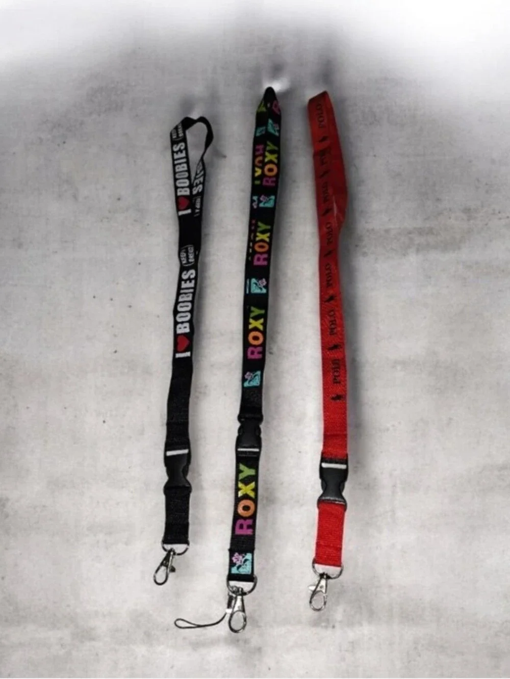 #13 Roxy Multicolor & Black Lanyard Set — Key & Card Holders